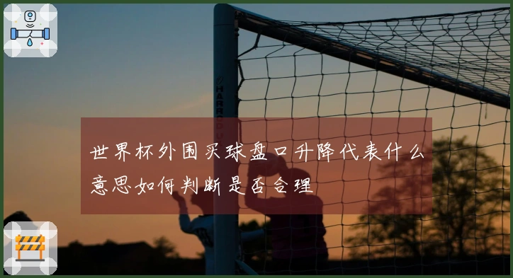 世界杯外围买球盘口升降代表什么意思如何判断是否合理